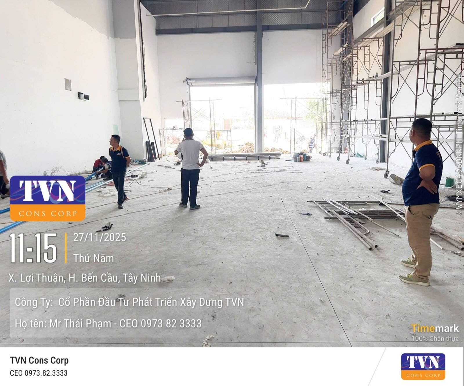 Hình ảnh thi công thực tế TVN Cons Corp #215