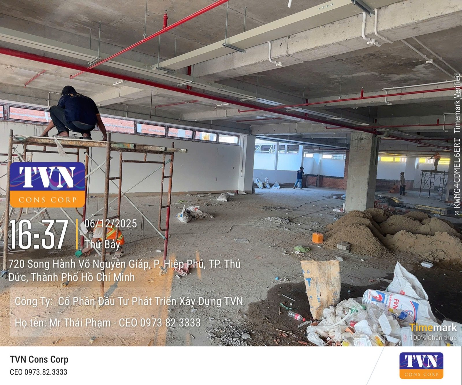 Hình ảnh thi công thực tế TVN Cons Corp #244