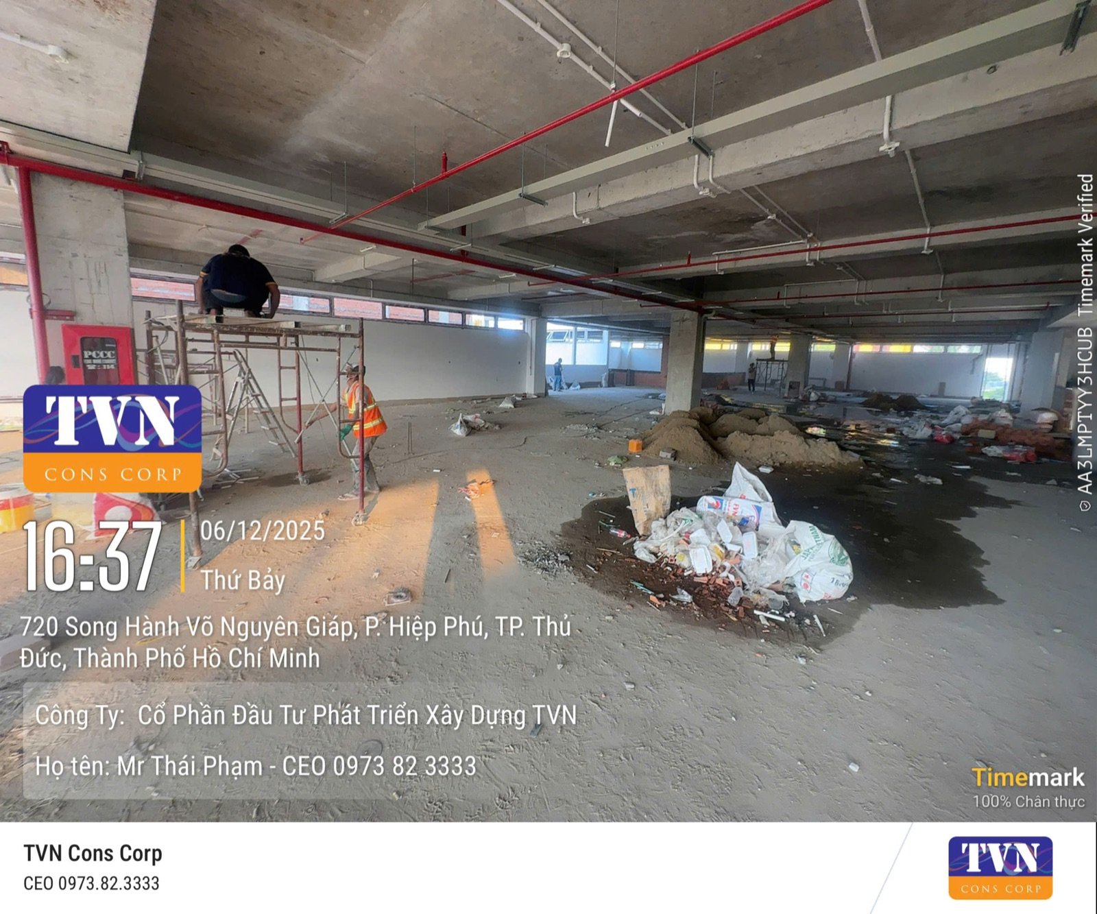 Hình ảnh thi công thực tế TVN Cons Corp #245