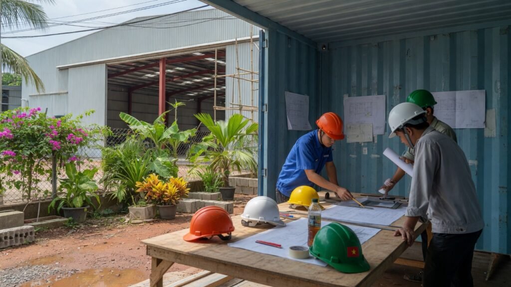 Buổi làm việc kỹ thuật trên công trường