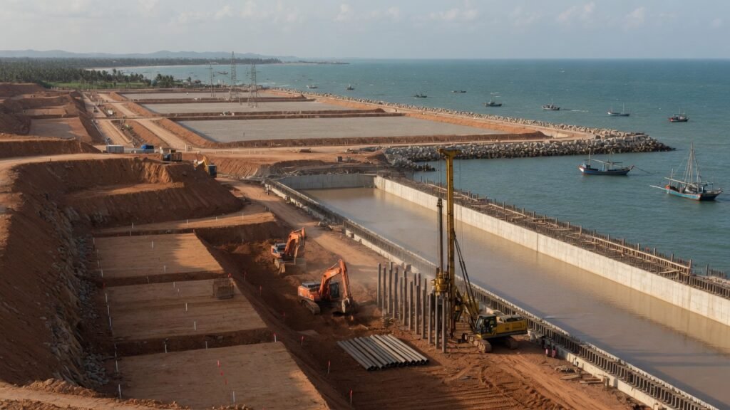 LNG Quỳnh Lập Nghệ An 2026, công trường hạ tầng nhà máy điện khí ven biển