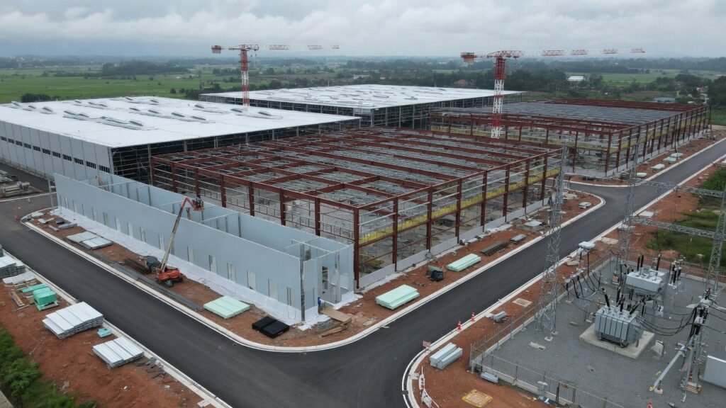 nhà máy Meiko Yên Quang Phú Thọ 2026, nhà xưởng điện tử đang thi công
