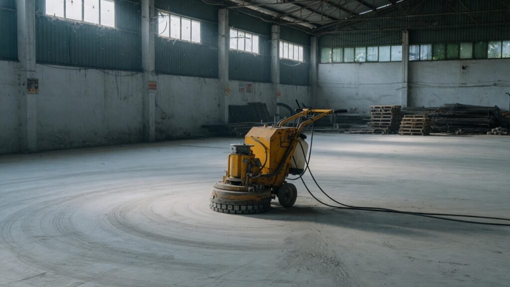 Máy mài sàn bê tông nhà xưởng, ảnh minh họa