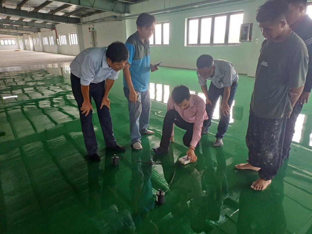 Nhà máy Điện tử Taiwan - Sơn sàn phòng sạch kiểm soát tĩnh điện ESD TVN (1)